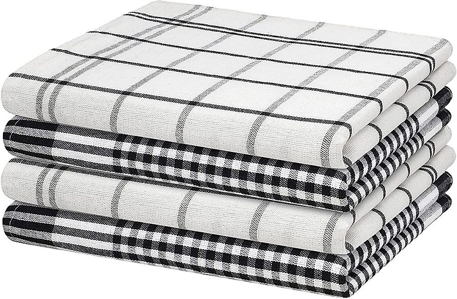 Hometex Premium Textiles Geschirrtuch 4er Set Geschirrtücher Grubentücher, günstig online kaufen