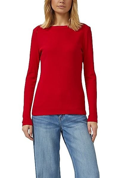 s.Oliver Langarmshirt gerippt, mit U-Boot-Ausschnitt günstig online kaufen