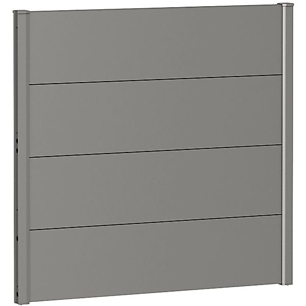 Biohort Wandpaneel Sichtschutz o. Acrylglas 100 cm x 90 cm Quarzgrau-Metall günstig online kaufen