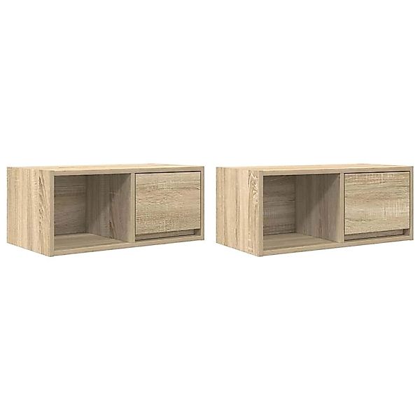 vidaXL TV-Schränke 2 Stk Sonoma-Eiche 60x31x25,5 cm Holzwerkstoff 861441 günstig online kaufen