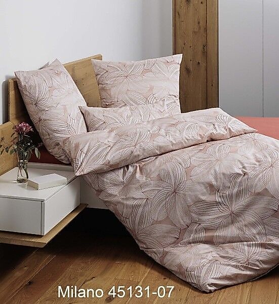 Janine Janine Mako-Satin Bettwäsche MILANO 45131 sand taupe Größe:  40x80 c günstig online kaufen