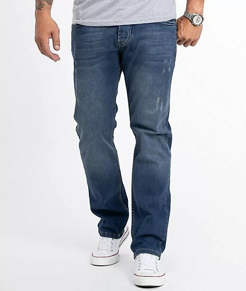 Rock Creek Straight-Jeans Herren Jeans Stonewashed Blau RC-2098 günstig online kaufen