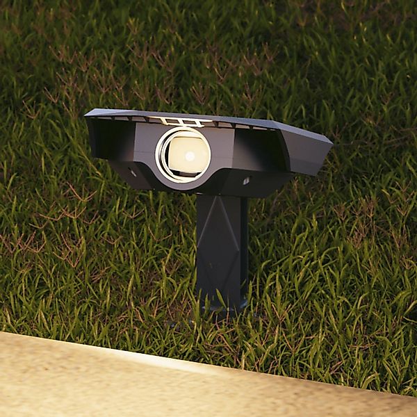 Calex LED-Solar-Erdspießstrahler Padoa, 2er-Pack, schwarz günstig online kaufen