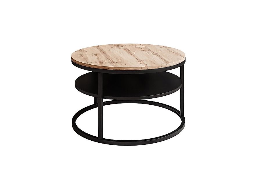 Lookway Couchtisch CIRI SLIM LOFT mit Ablage (1 Tisch), Durchmesser: ⌀ 60 c günstig online kaufen