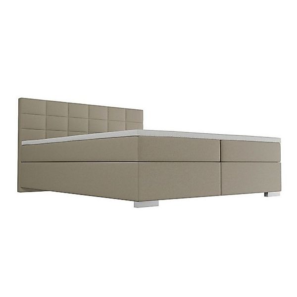 Juskys Boxspringbett Seattle, 180x200 cm, mit Stoff-Bezug, Federkernmatratz günstig online kaufen