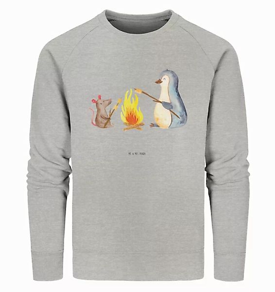 Mr. & Mrs. Panda Longpullover Pinguin Lagerfeuer Größe XS - Heather Grey - günstig online kaufen