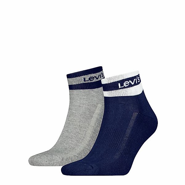 Levis Kurzsocken "LEVIS MID CUT SPORT STRIPE" 2 Paar, mit gepolsterter Sohl günstig online kaufen