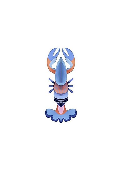 studio ROOF Wanddekoobjekt 3D Blauer Mini Lobster (1 St), Zum Zusammensteck günstig online kaufen