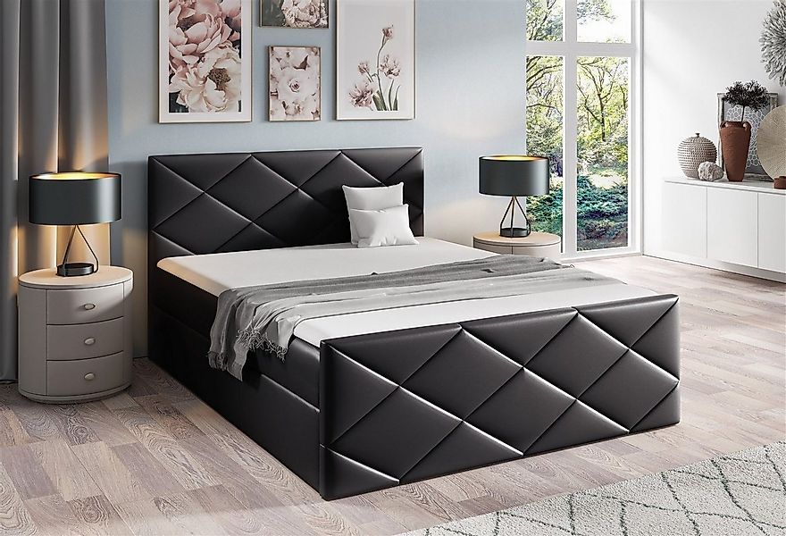 Fun Möbel Boxbett Schlafzimmerbett HENRIK in Kunstleder (inkl. Bettkästen, günstig online kaufen