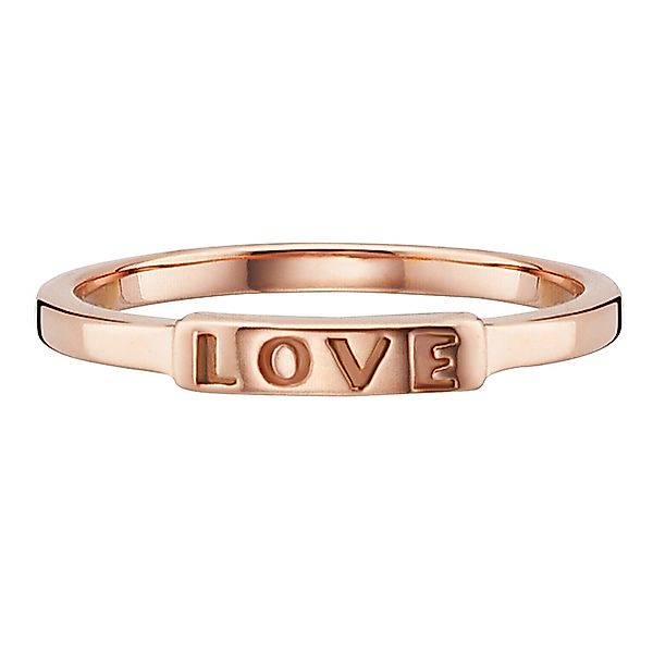 CAÏ Fingerring "925/- Silber rotvergoldet LOVE" günstig online kaufen