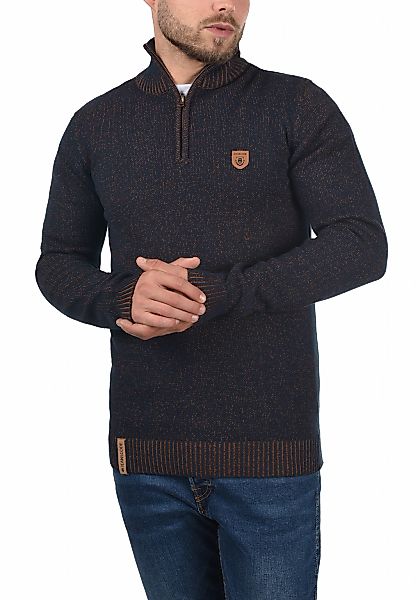 Indicode Troyer IDNathen Strickpulli mit Reißverschluss am Kragen günstig online kaufen