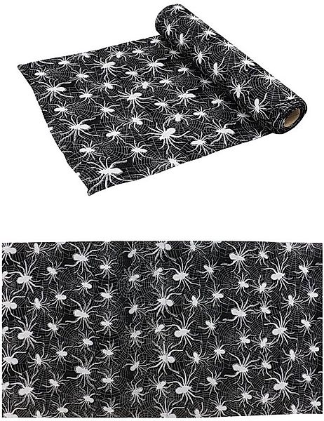 CHAKS Dekoobjekt Halloween Tischläufer 'Spinnen' - 28 x 300 cm, Sc günstig online kaufen