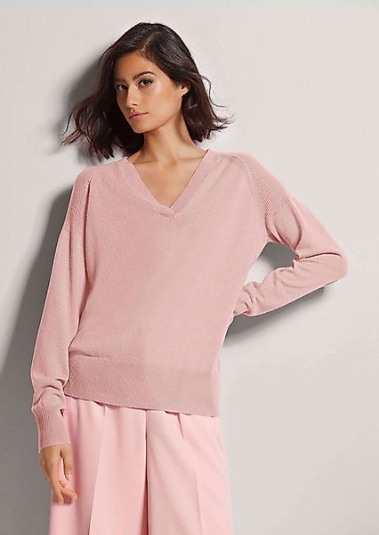 MADELEINE Strickpullover Kaschmirpullover mit V-Ausschnitt günstig online kaufen