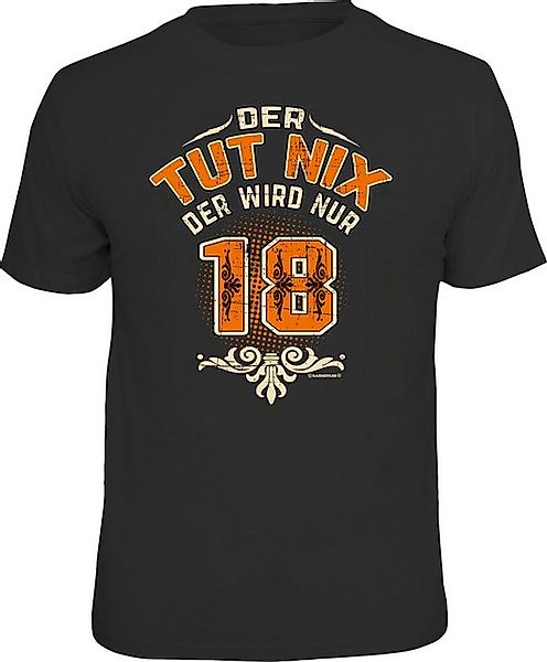 RAHMENLOS® T-Shirt zur Volljährigkeit: Der tut nix, der wird nur 18 günstig online kaufen