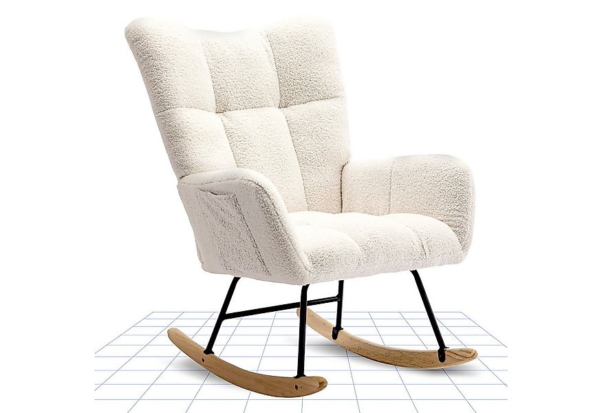 FLEXISPOT Schaukelstuhl mit Hoher Rückenlehne & Fußstütze, Relaxsessel, Sch günstig online kaufen