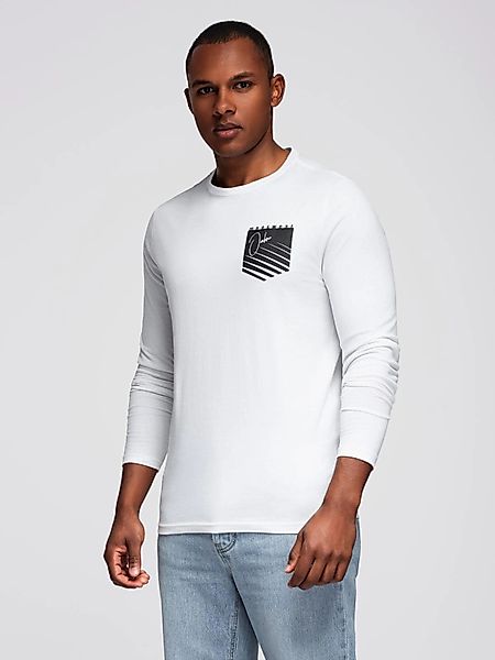 OMBRE Longsleeve Herren Longsleeve mit Taschenaufdruck günstig online kaufen