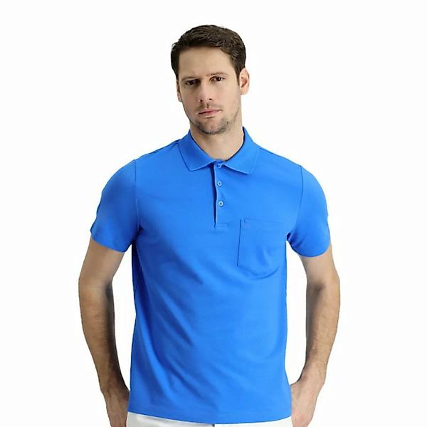 KIGILI Poloshirt KIGILI Polokragen Slim Fit besticktes Herren-T-Shirt, Kurz günstig online kaufen