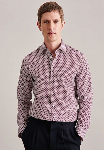 seidensticker Businesshemd "Slim", Slim Langarm Kentkragen Druck günstig online kaufen