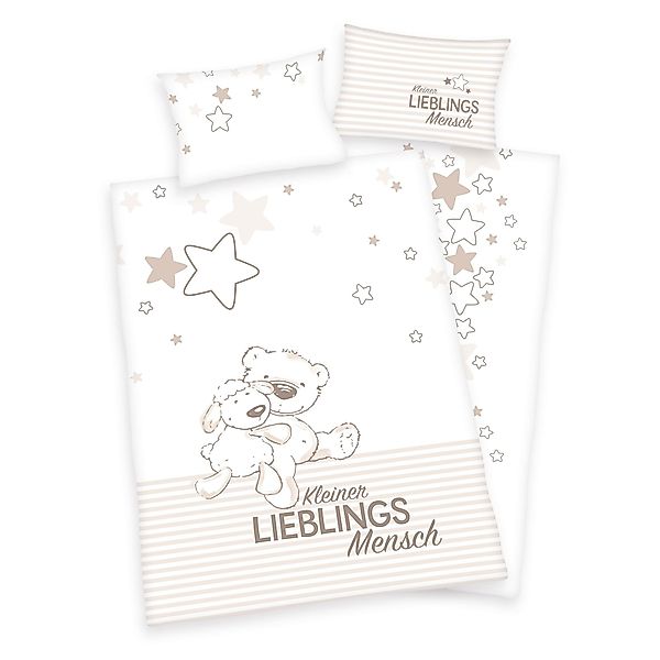 Herding Babybettwäsche Kleiner Lieblingsmensch, Renforcé, 2 günstig online kaufen