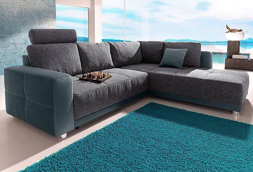 Jockenhöfer Gruppe Ecksofa "Orlando L-Form, B: 257 cm" mit Bettfunktion, Be günstig online kaufen