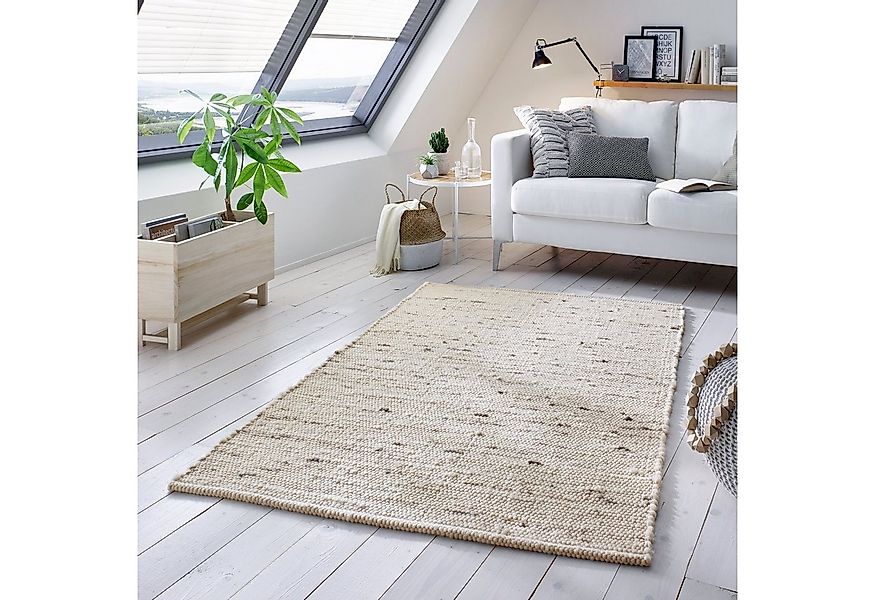 TaCa Home Wollteppich Handweb Woll-Teppich Neuseeland, rechteckig, Höhe: 10 günstig online kaufen