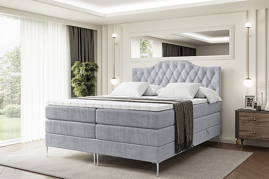 ALTDECOR Boxspringbett VILA-1-F KING (Multipocket-Matratze H4, günstig online kaufen