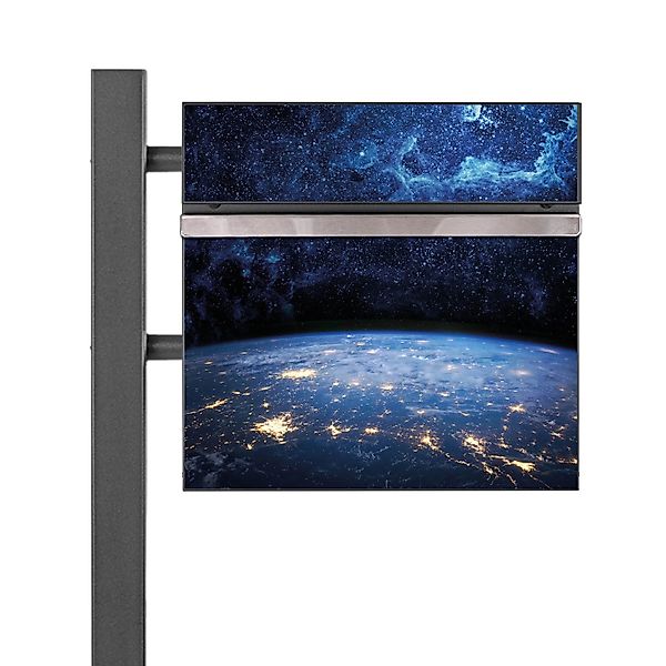 Banjado Standbriefkasten Anthrazit 45x120x16.5cm Groß Inkl. Montagematerial günstig online kaufen