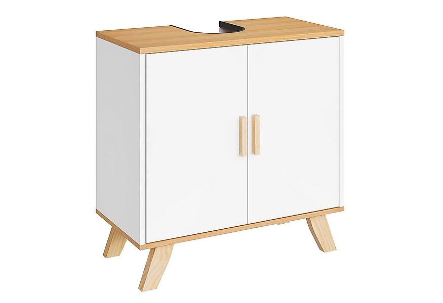 EUGAD Waschbeckenunterschrank (1-St) Badezimmerschrank mit 2 Türe 60x60x30c günstig online kaufen
