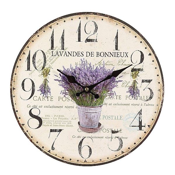 Linoows Uhr Wanduhr, Vintage Küchenuhr Lavendel, günstig online kaufen