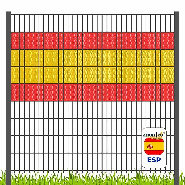 zaunzu Sichtschutz Fanartikel Spanien für Doppelstabmatten Volle Streifenbr günstig online kaufen