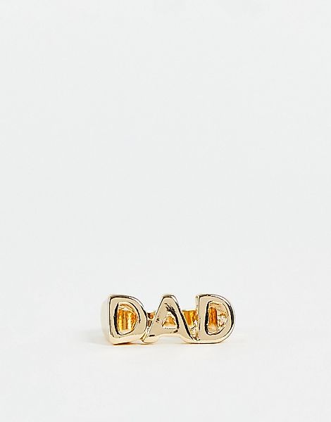 ASOS DESIGN – Goldfarbener „Dad“-Ring günstig online kaufen