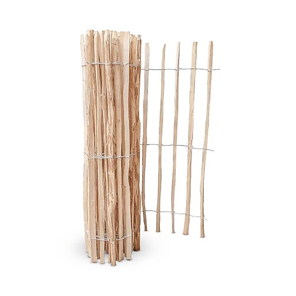 Stiltreu Staketenzaun Haselnuss 500 cm x 120 cm Lattenabstand 7-9 cm günstig online kaufen
