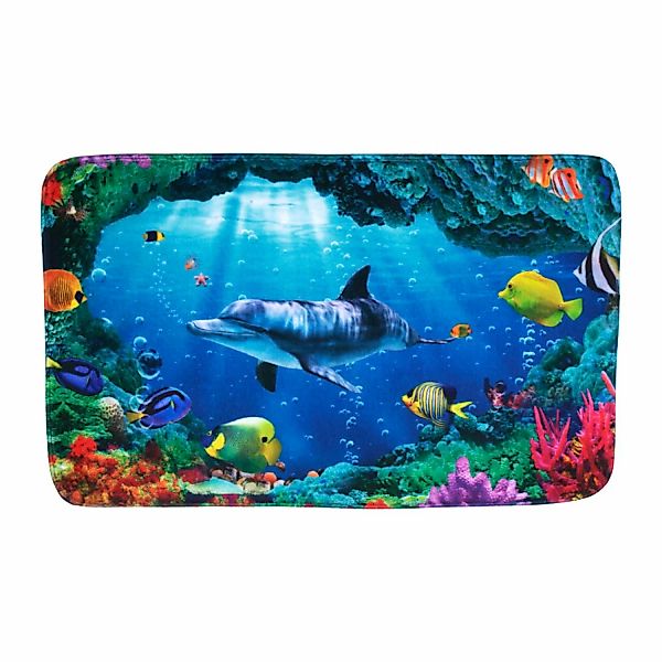 Sanilo Badteppich Delphin Korallen 70 x 110 cm günstig online kaufen