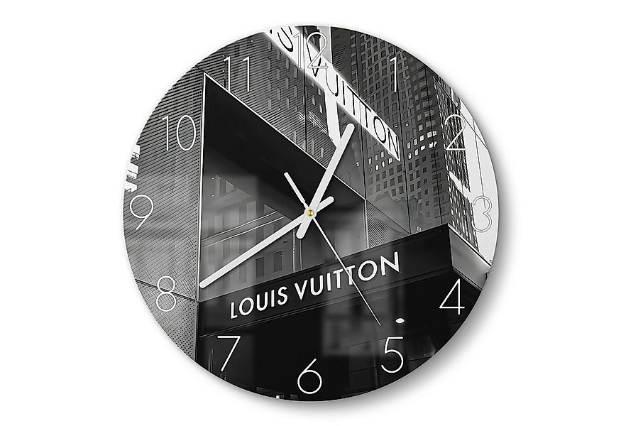 DEQOART Wanduhr 'Urbaner Glanz' (Glas Glasuhr modern Wand Uhr Design Küchen günstig online kaufen