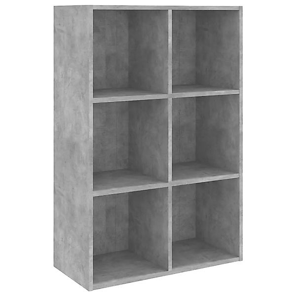 vidaXL Bücherregal/Sideboard Betongrau 66x30x98 cm Holzwerkstoff 800346 günstig online kaufen