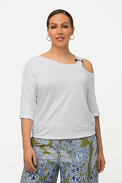Ulla Popken T-Shirt T-Shirt Cut-Out gekräuselte günstig online kaufen