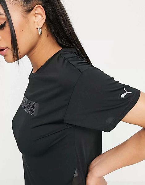 PUMA – Run Lite – T-Shirt mit „RUN PUMA"-Print in Schwarz günstig online kaufen