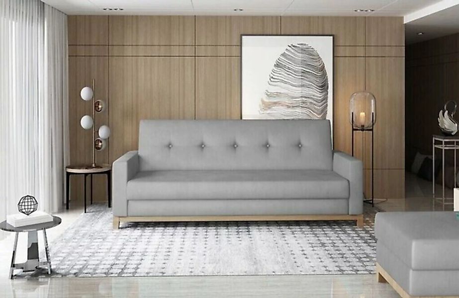 JVmoebel Sofa Moderne Wohnzimmer Sofa 3 Sitzer Sofas Grau Polster Garnitur günstig online kaufen