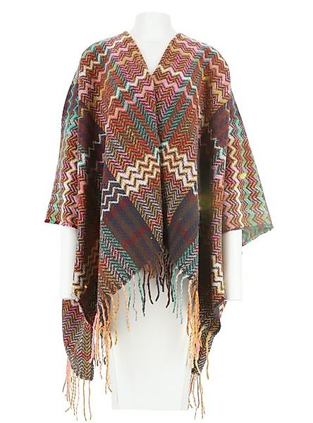 halsüberkopf Accessoires Cape Ruana gewebt im günstig online kaufen