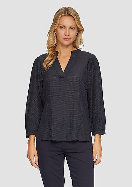 s.Oliver Langarmbluse Transparente Bluse mit Strukturmuster günstig online kaufen