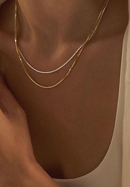 Einzelstück Silberkette Venezianerkette 925 Silber 44 - 50 cm Box Chain 14K günstig online kaufen