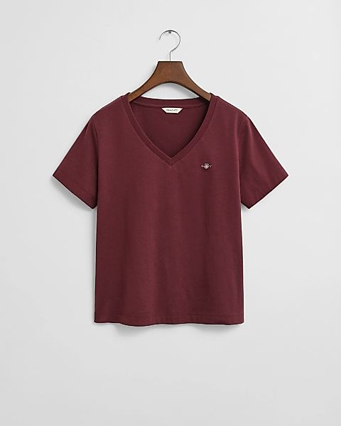 Gant T-Shirt "REG SHIELD KA V-NECK T-SHIRT", mit einer kleinen Logostickere günstig online kaufen