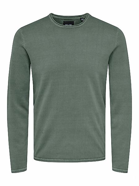 ONLY & SONS Rundhalspullover "ONSGASTON REG 12 WASH CREW KNIT CS OTL" günstig online kaufen