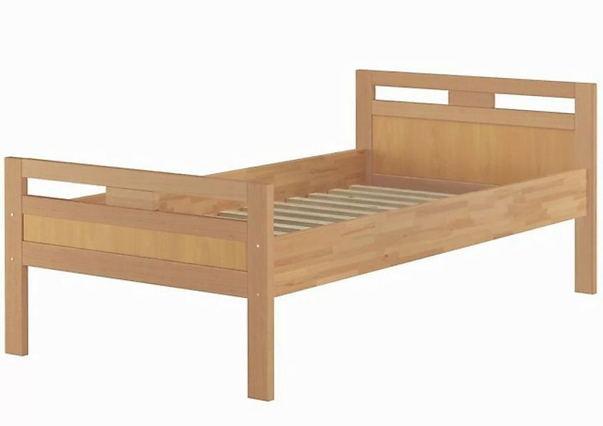 ERST-HOLZ Bett Hohes Seniorenbett Gästebett Buche Massivholz 100x200 mit Ro günstig online kaufen