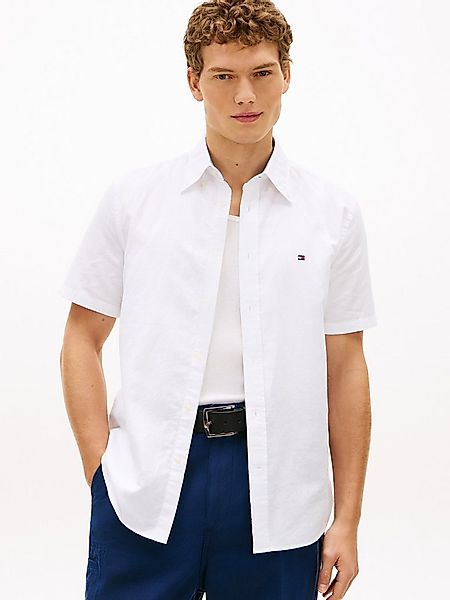 Tommy Hilfiger Kurzarmhemd LINEN BLEND SOLID günstig online kaufen