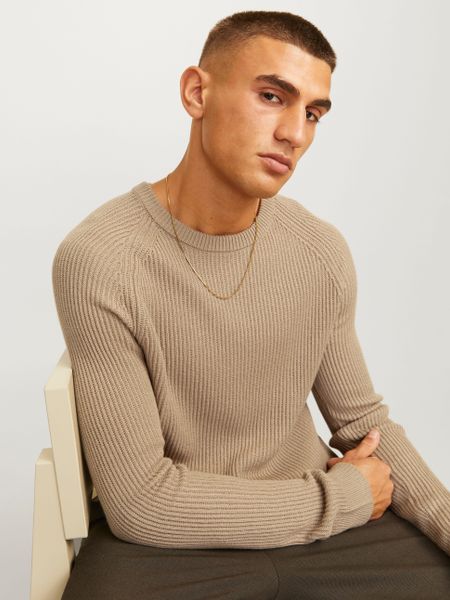 Jack & Jones Rundhalspullover JJPANNEL KNIT günstig online kaufen