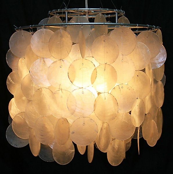 Guru-Shop Deckenleuchten Deckenlampe, Muschelleuchte aus hunderten.., günstig online kaufen