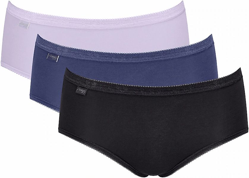 sloggi Midislip "Basic+", (3er Pack), Baumwollmix, klassischer Stil, mittel günstig online kaufen