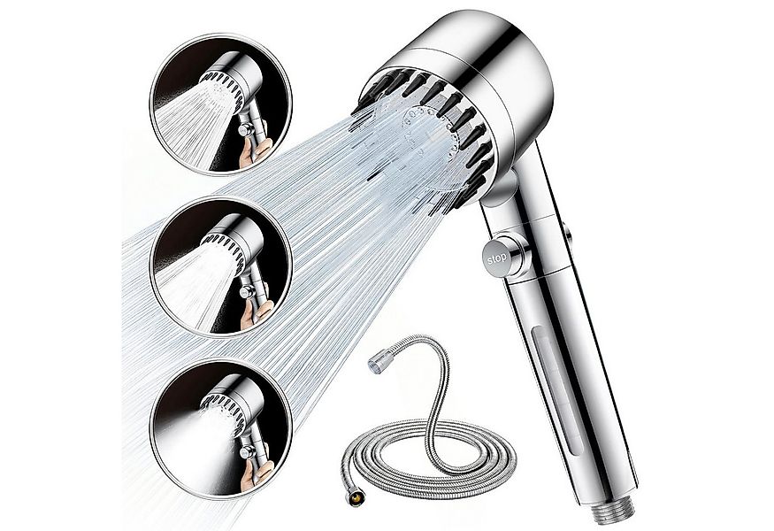 Fanttik Handbrause Duschkopf mit Schlauch und Filter, Chromfarben Wasserspa günstig online kaufen