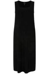 Ulla Popken Cocktailkleid Jersey-Kleid A-Linie Carree-Ausschnitt günstig online kaufen